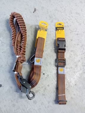 NWT • CARHARTT Dog Collar (LARGE) & Matching Shock Absorbing Leash (LARGE)